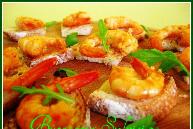 Gambas al ajillo/ creveti cu usturoi