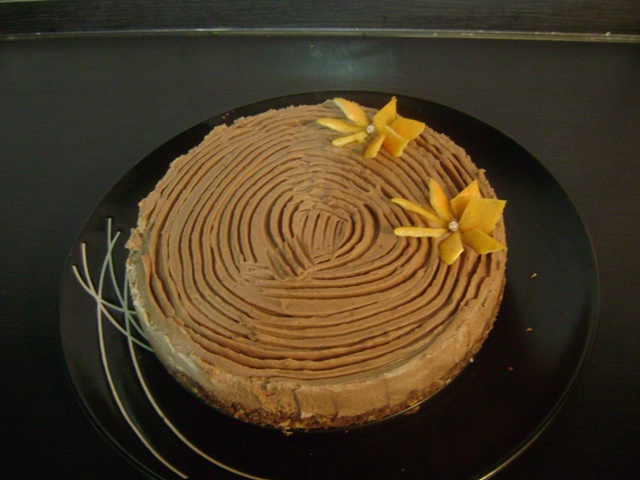 Cheesecake de ciocolata cu portocale