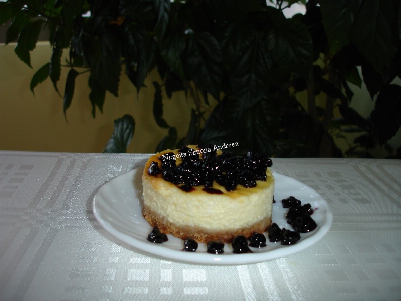 Cheesecake cu dulceata de afine