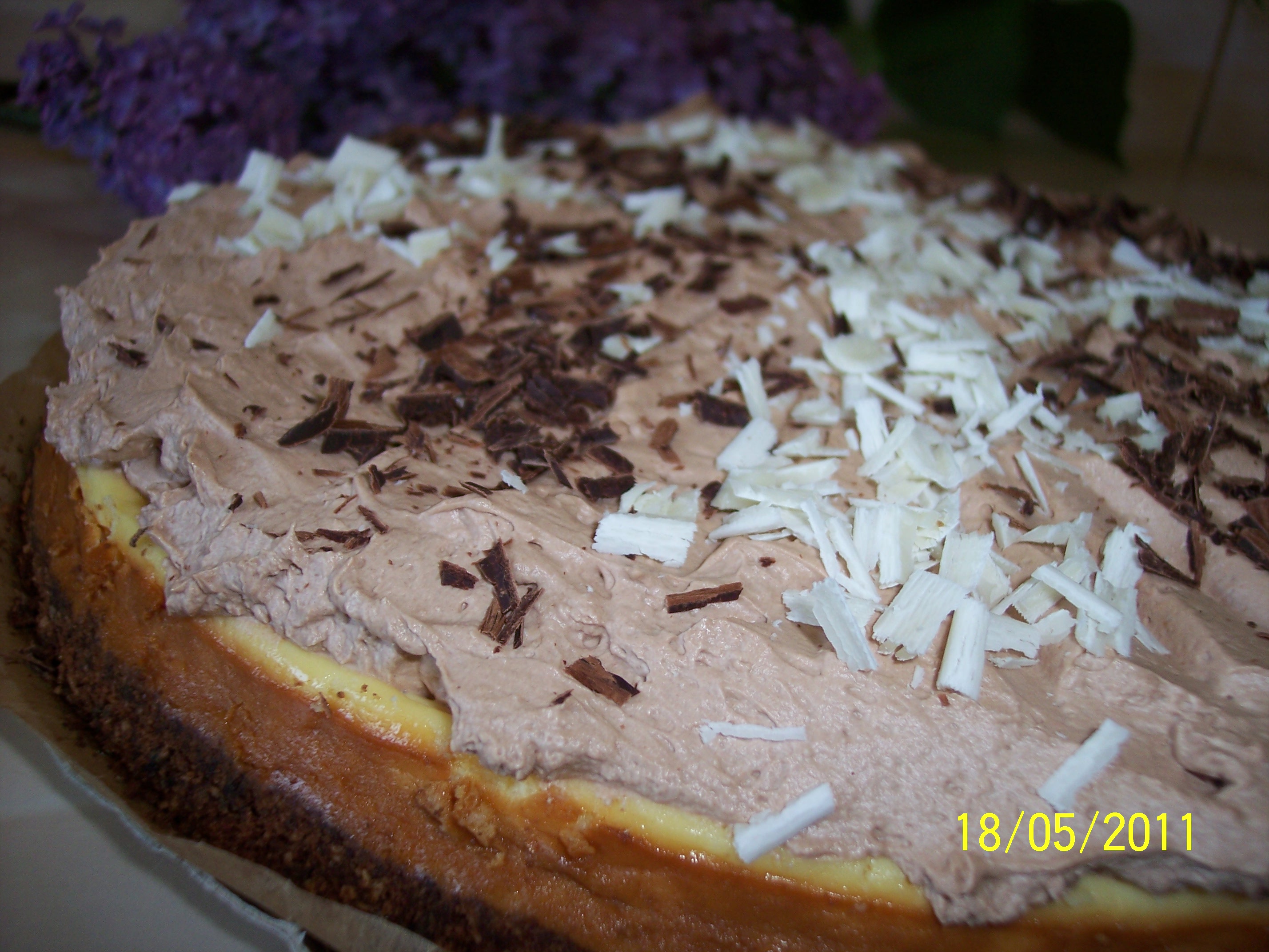 Cheesecake triplu ciocolatos