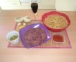 Higado  pollo con penne (Ficat de pui cu paste)-0