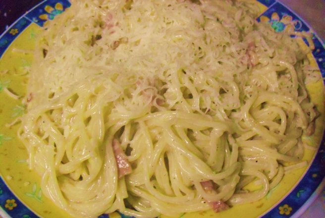 Spaghete carbonara, reţetă cu smantana