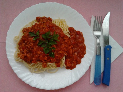 Spaghete cu carne