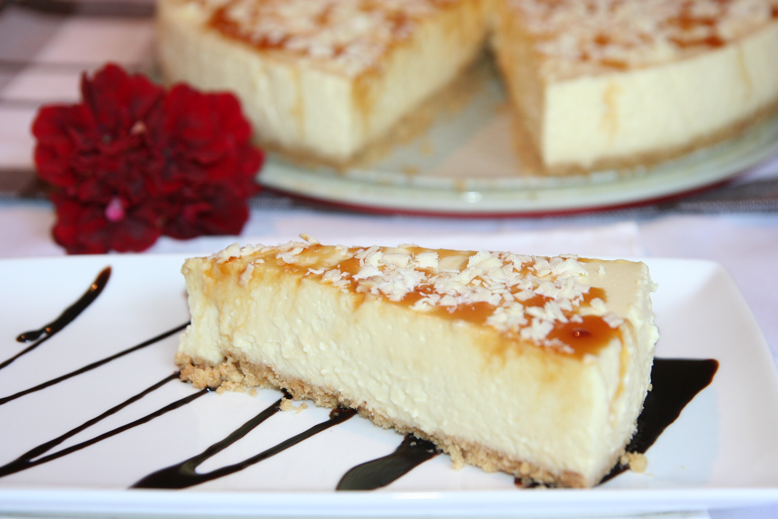 Cheesecake cu ciocolata alba si ricotta