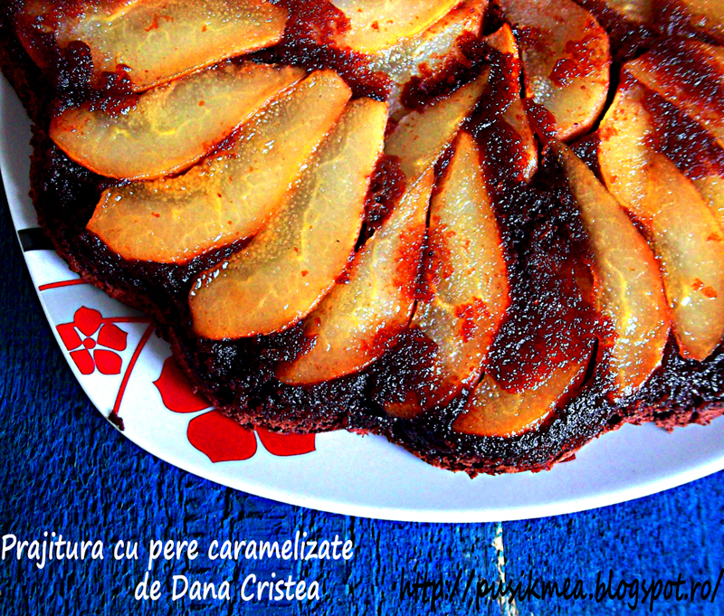 Prajitura cu pere caramelizate