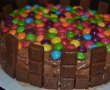 Tort cu crema de ciocolata si Skittles-5