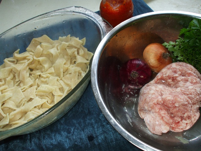 Pasta asciutta (paste cu carne si branza la cuptor)