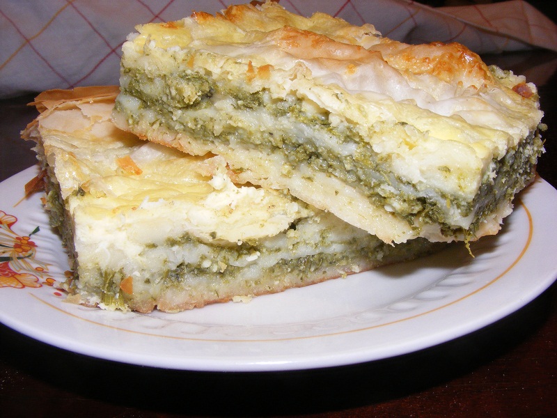 Spanakopita ( Placinta greceasca cu spanac)