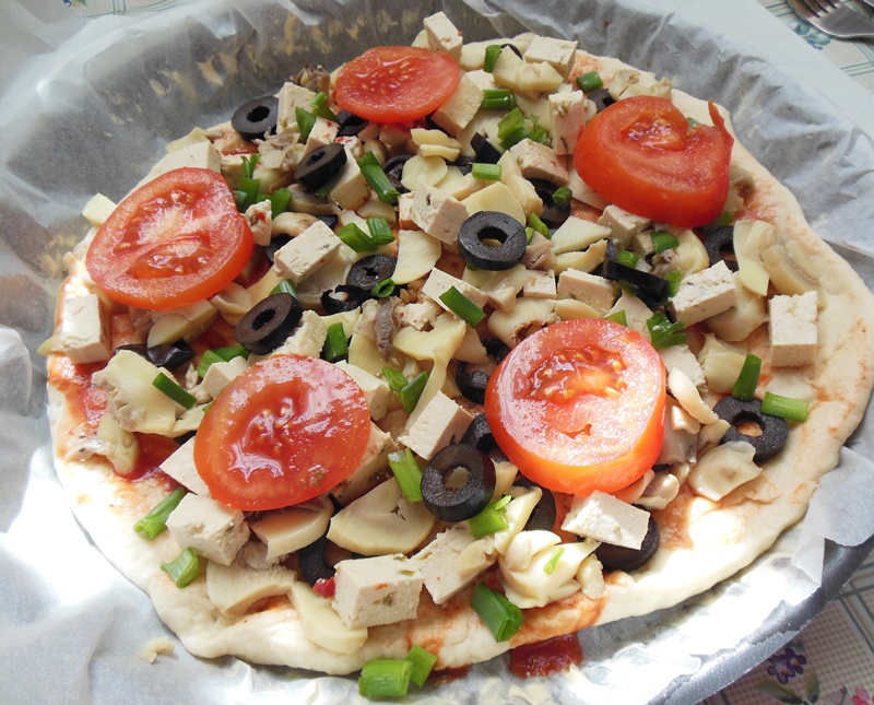 Pizza de post cu tofu