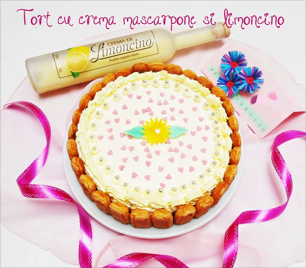 Tort cu crema mascarpone si limoncino