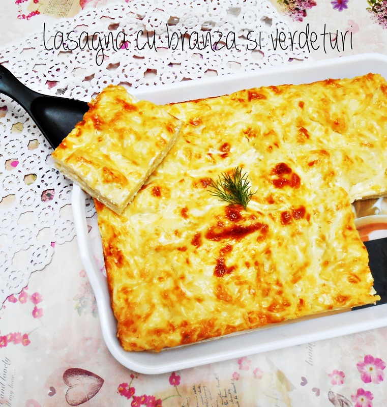 Lasagna cu branza si verdeturi