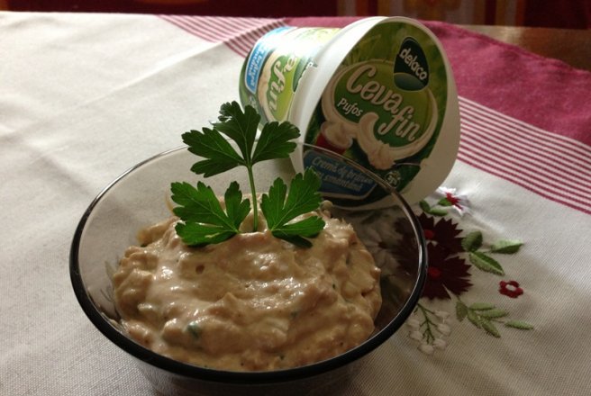 Pasta de ton cu branza si ceapa verde