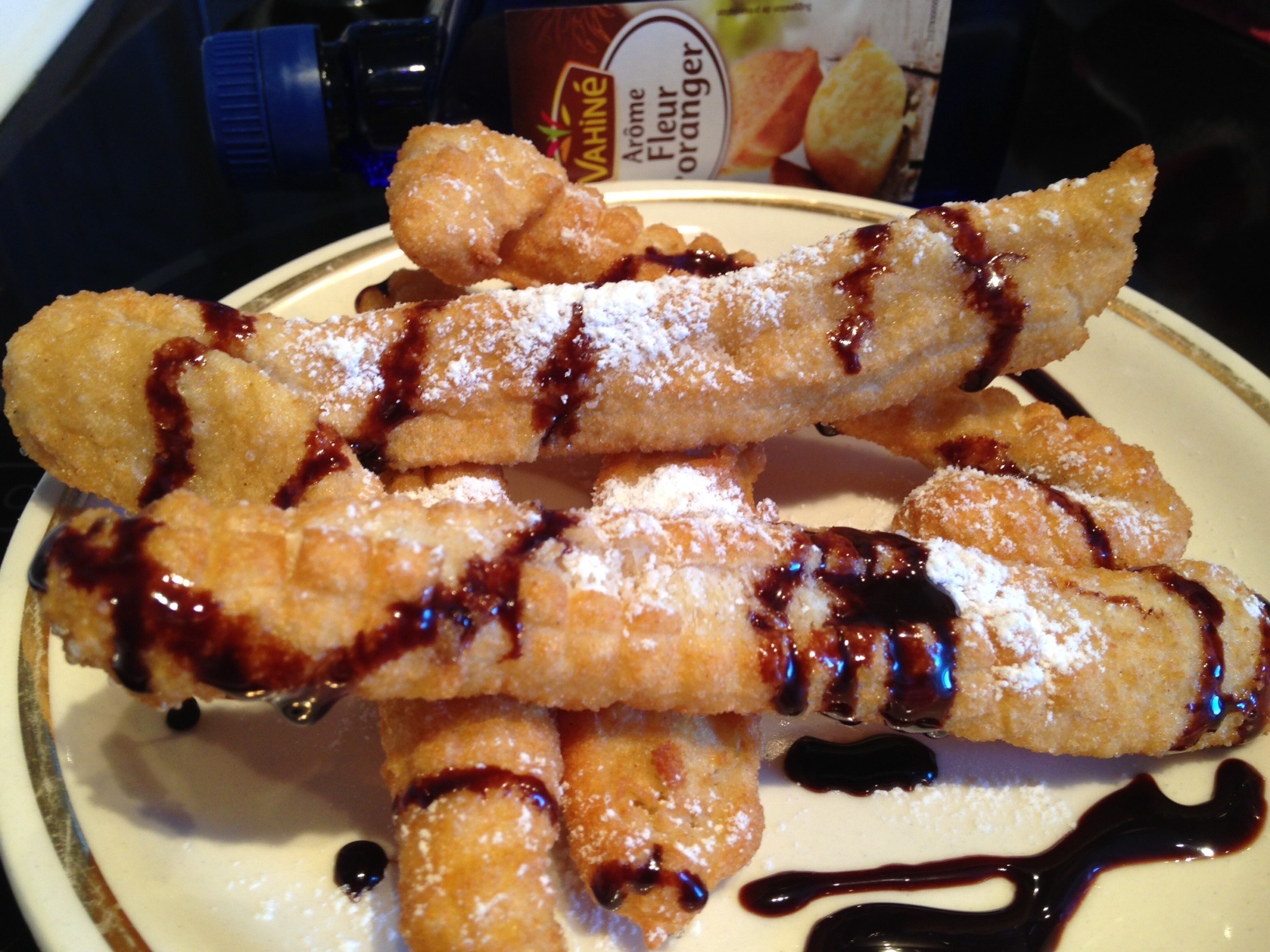 Churros cu apa de flori de portocale