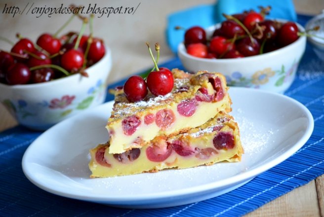 Tarta - clafoutis cu cirese