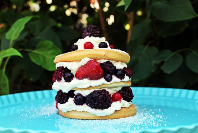 Mille-feuilles sablé cu fructe de padure