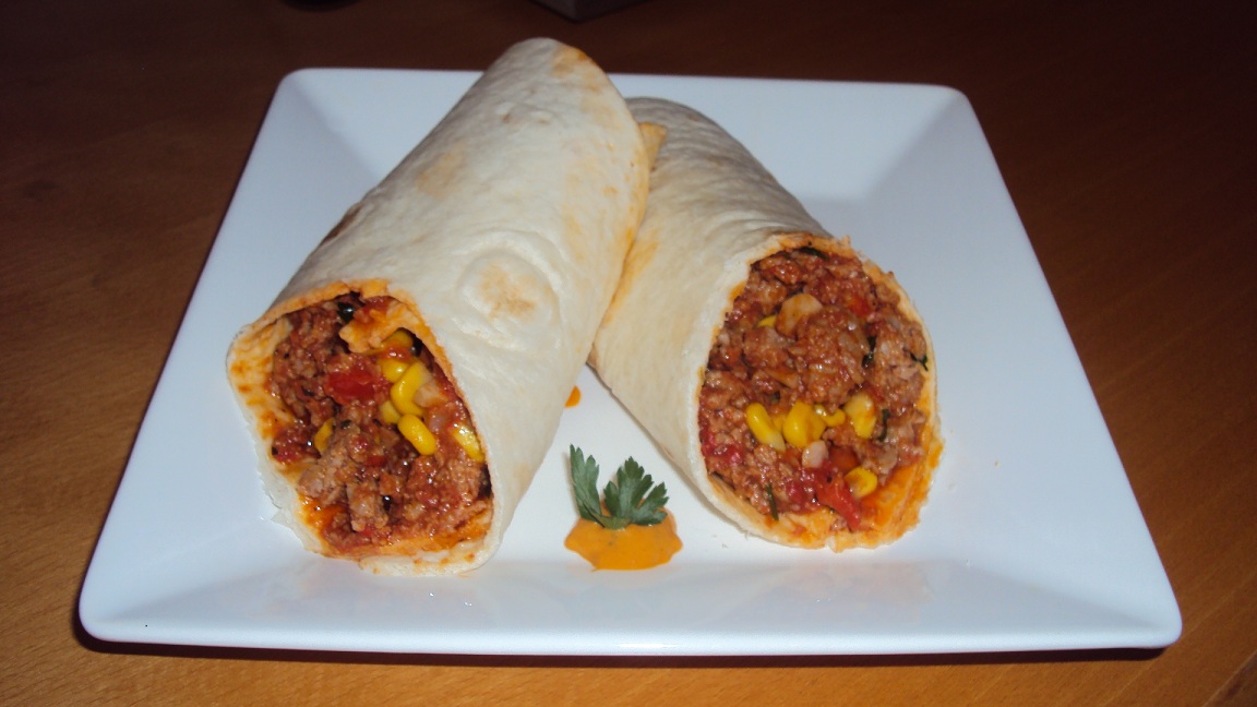 Burritos cu carne tocata