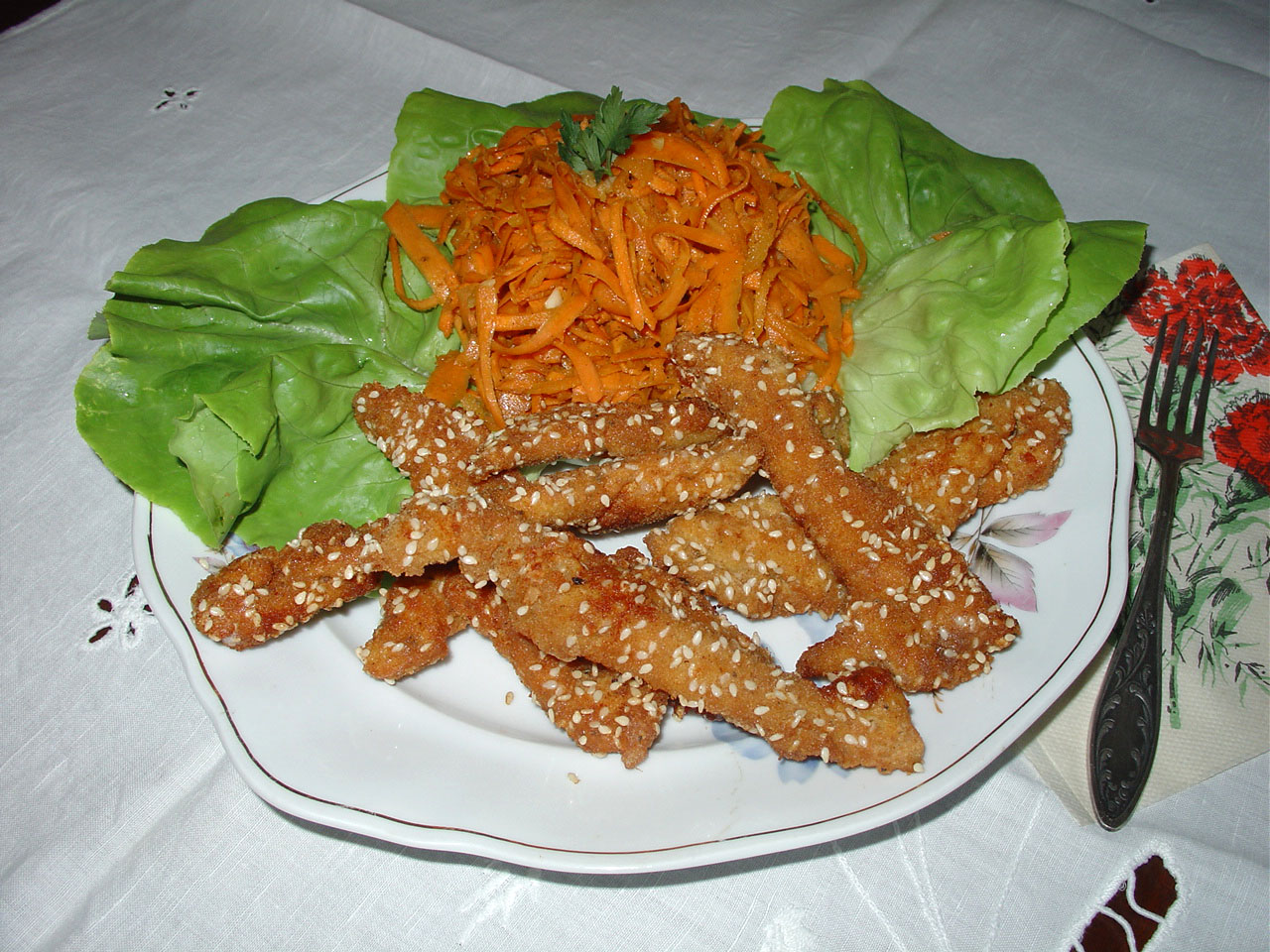 Pui Shanghai si Salata de morcov marinat