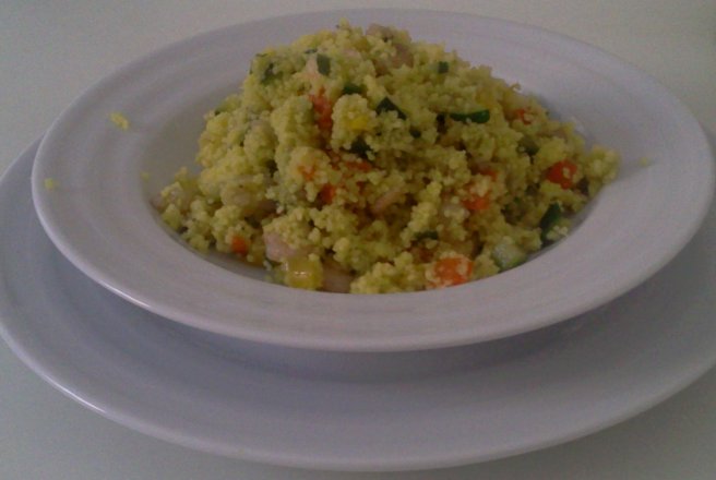 Cous cous cu creveti si legume