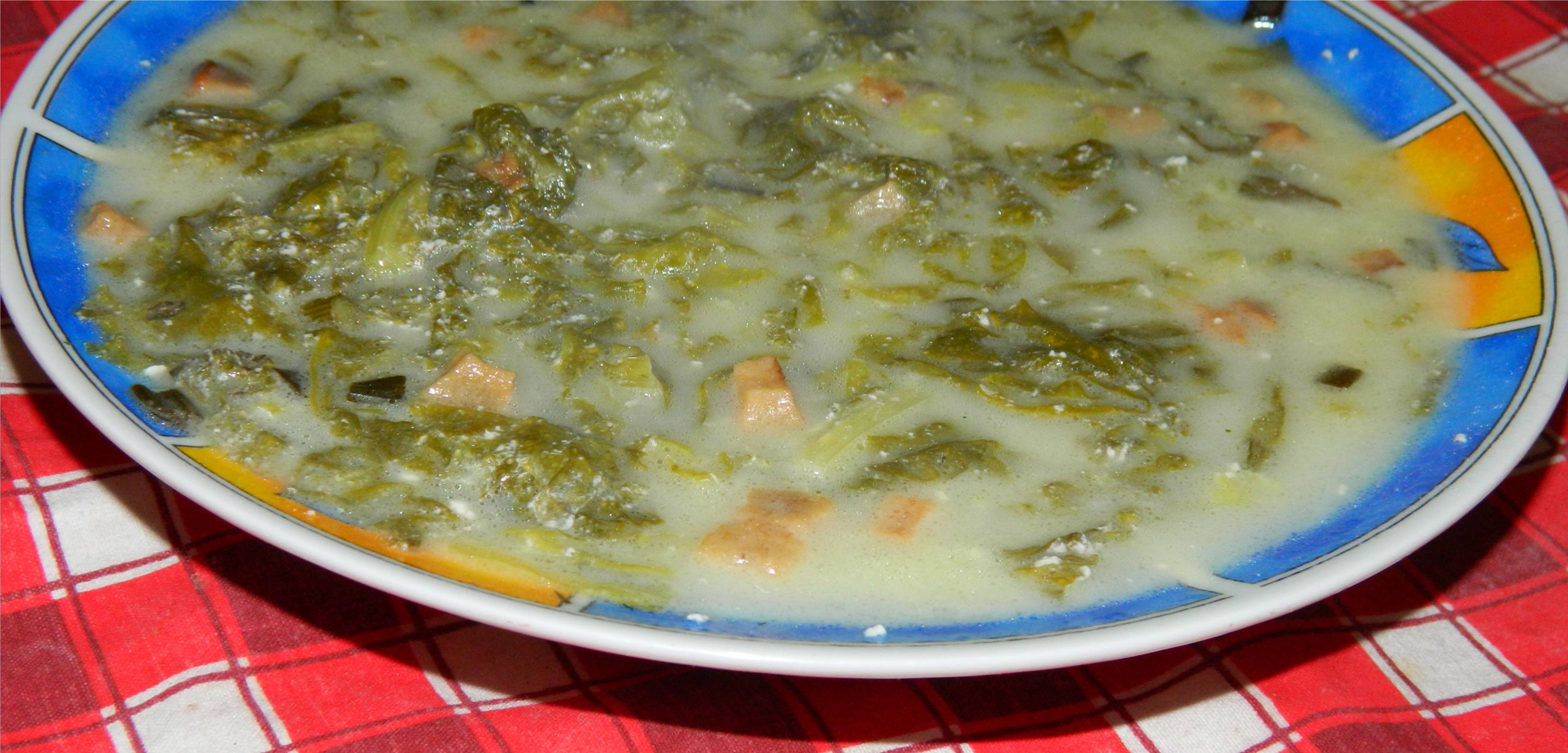 Ciorba de salata verde cu jintuiala