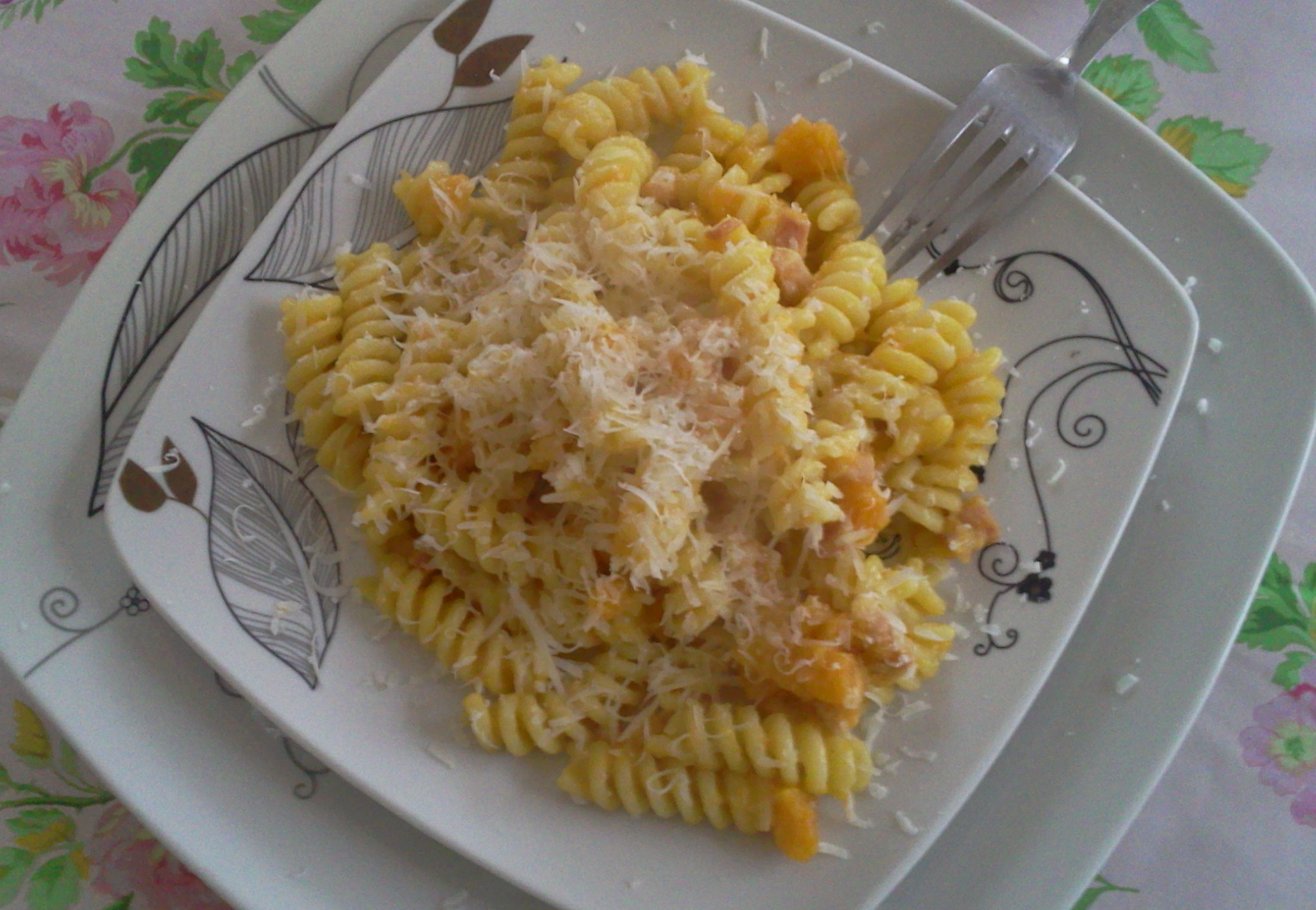 Pasta cu dovleac si bacon