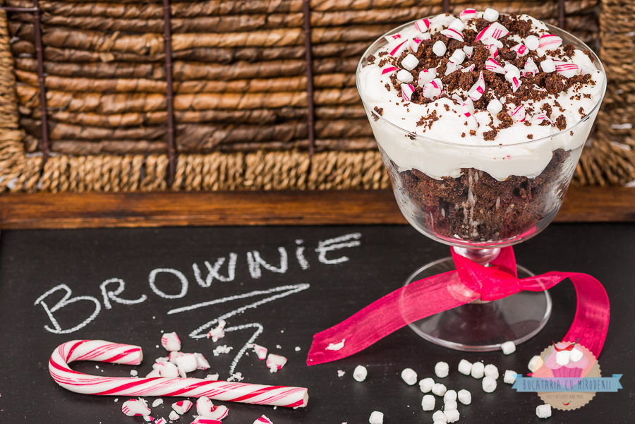 Brownie & cream cheese triffle