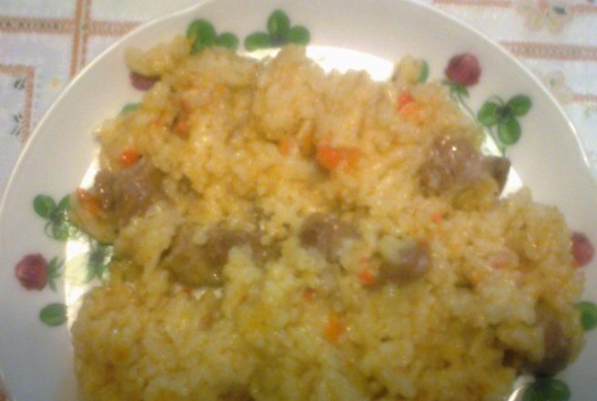 Pilaf de orez cu ceafa de porc