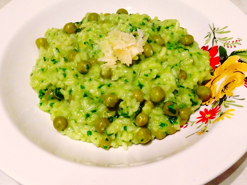 Risotto cu leurda si mazare