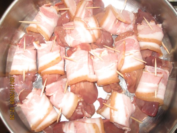 Ficatei in bacon