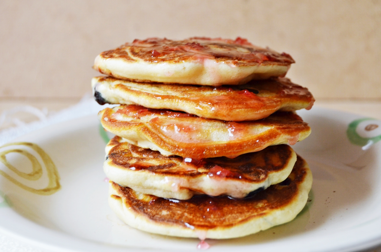 Pancakes cu afine