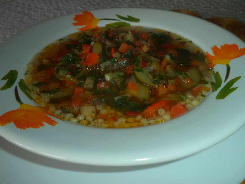 Ciorba de zucchini si cus-cus