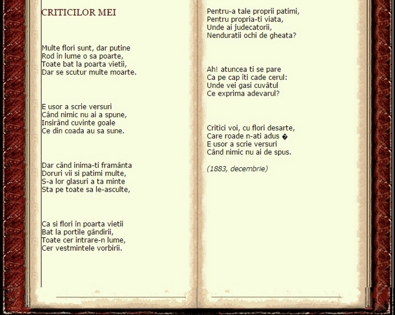 165 de ani de la nasterea poetului Mihai Eminescu