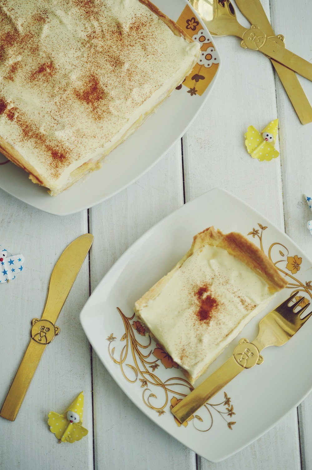 Tarta rustica cu mere si crema de vanilie