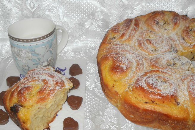 Brioche cu crema de patiserie