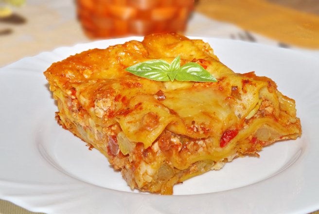 Lasagna cu piept de pui si dovlecel