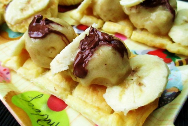 Foietaj cu crema banane si nutella