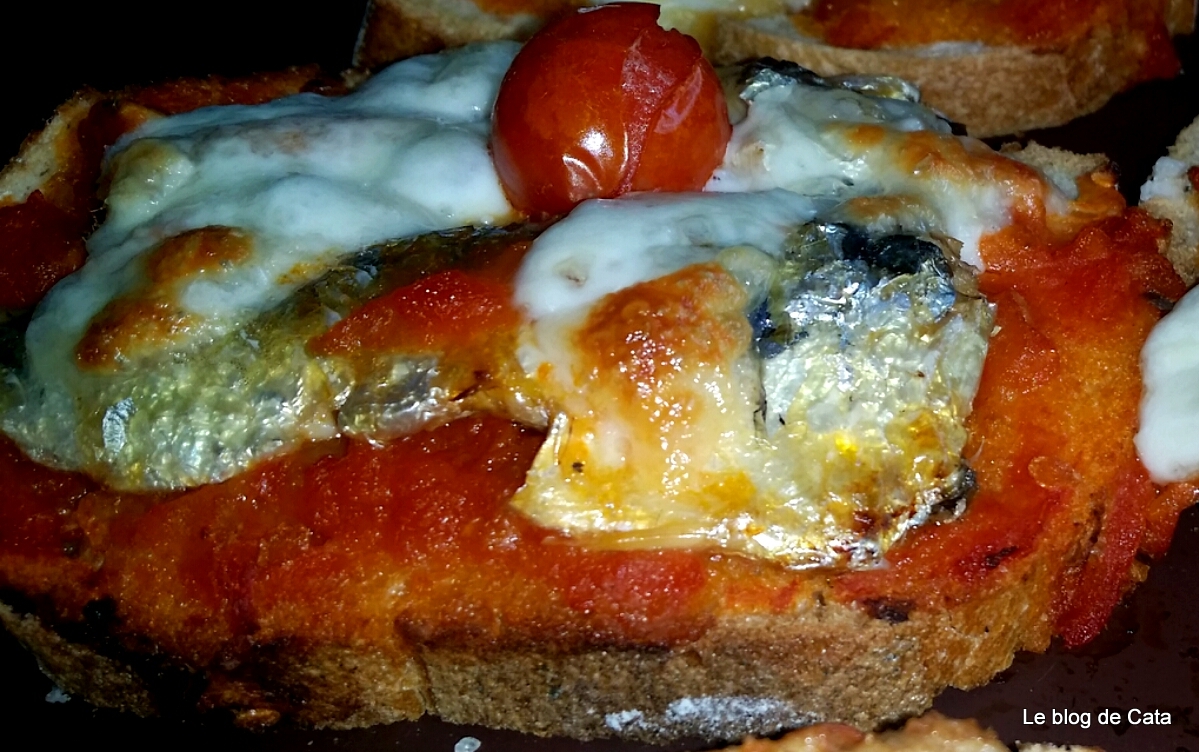 Bruschetta cu sardine