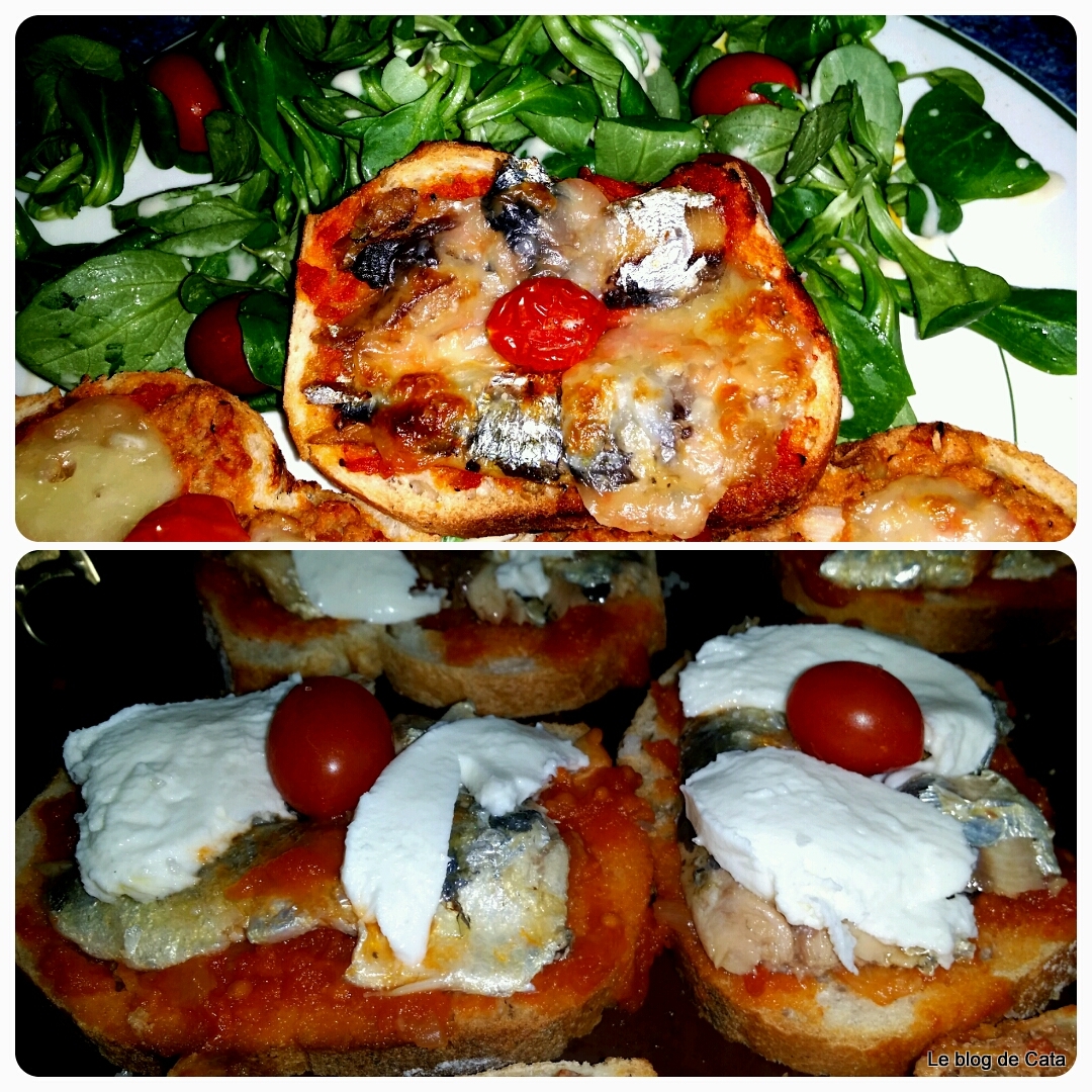 Bruschetta cu sardine