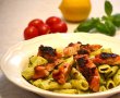 Paste cu sos pesto si pui la grill-8