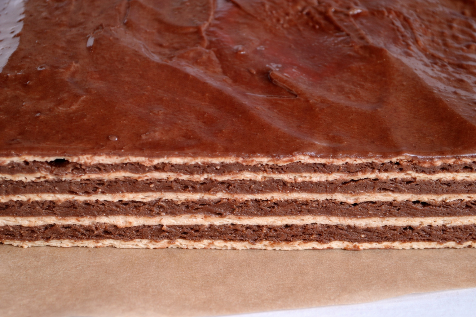 Prajitura cu foi si ciocolata