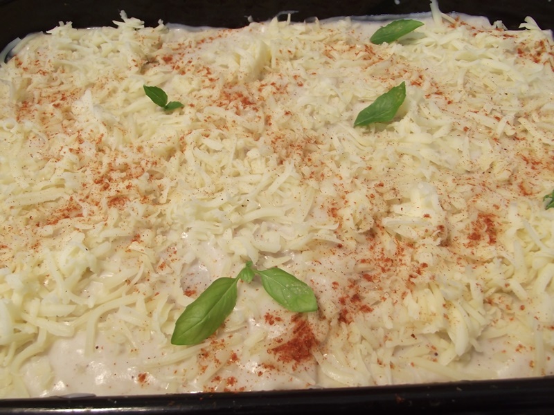 Lasagna cu piept de pui si ciuperci