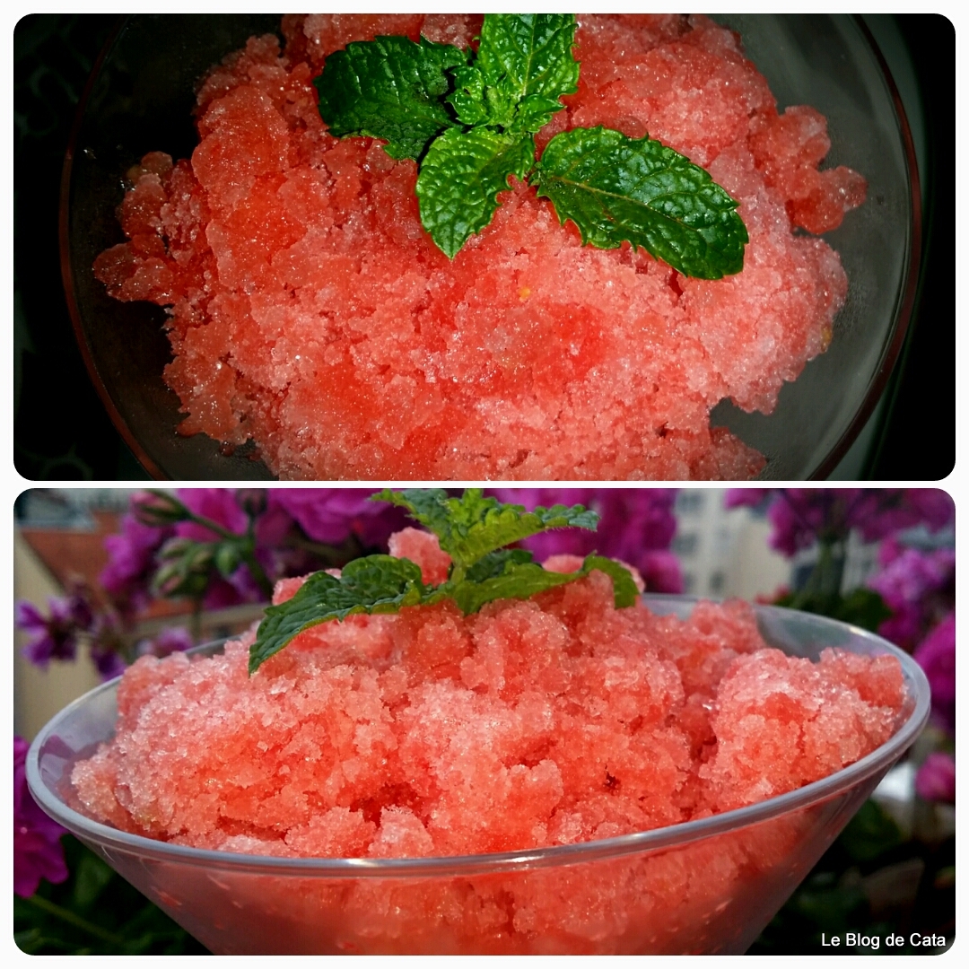 Granita de pepene verde si  menta