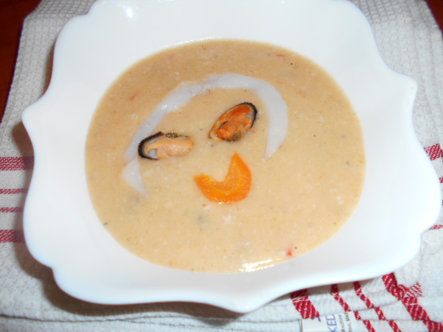 Supa crema cu fructe de mare