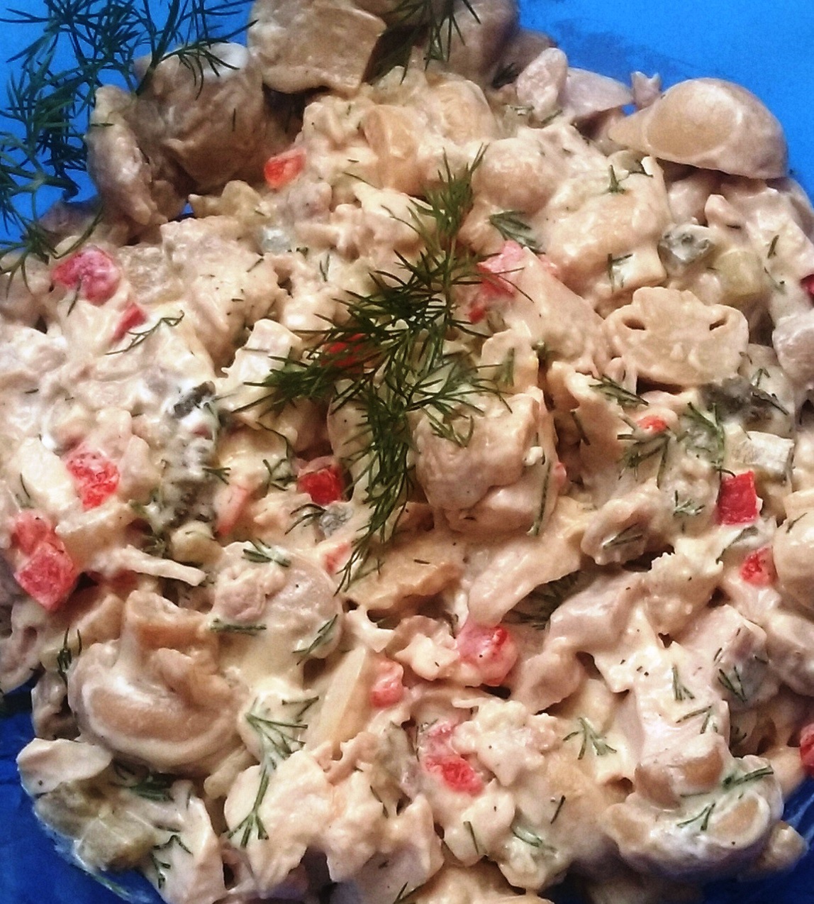 Salata de pui cu ciuperci si maioneza