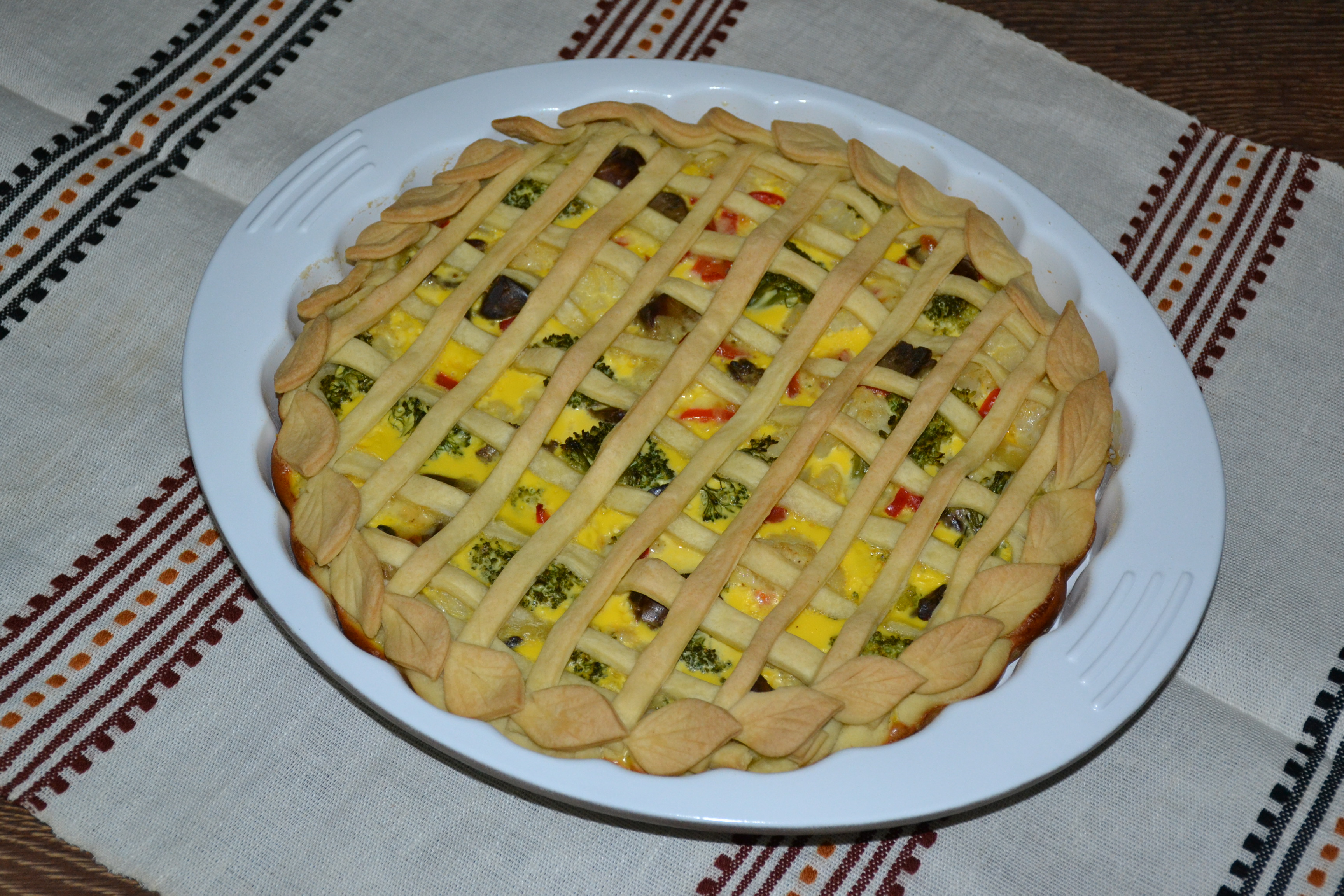 Tarta cu ficatei, broccoli si conopida