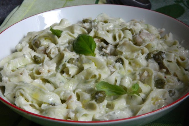 Tagliatelle cu cod, capere si smantana