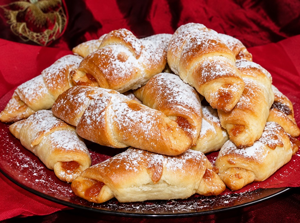 Desert cornulete cu dulceata de gutui
