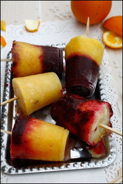 Desert inghetata de portocale, lamaie si fructe de padure