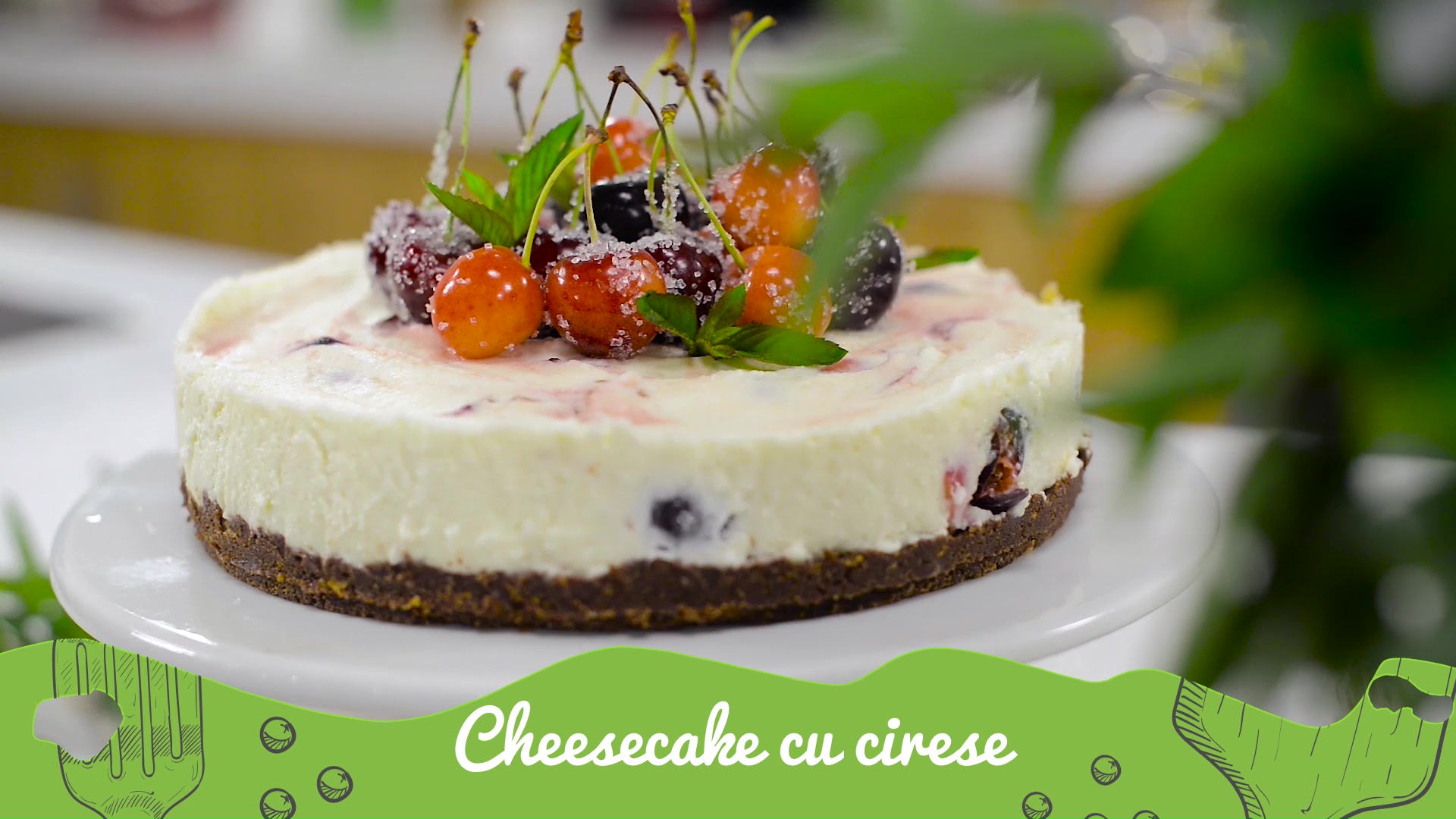 Desert cheesecake cu cirese