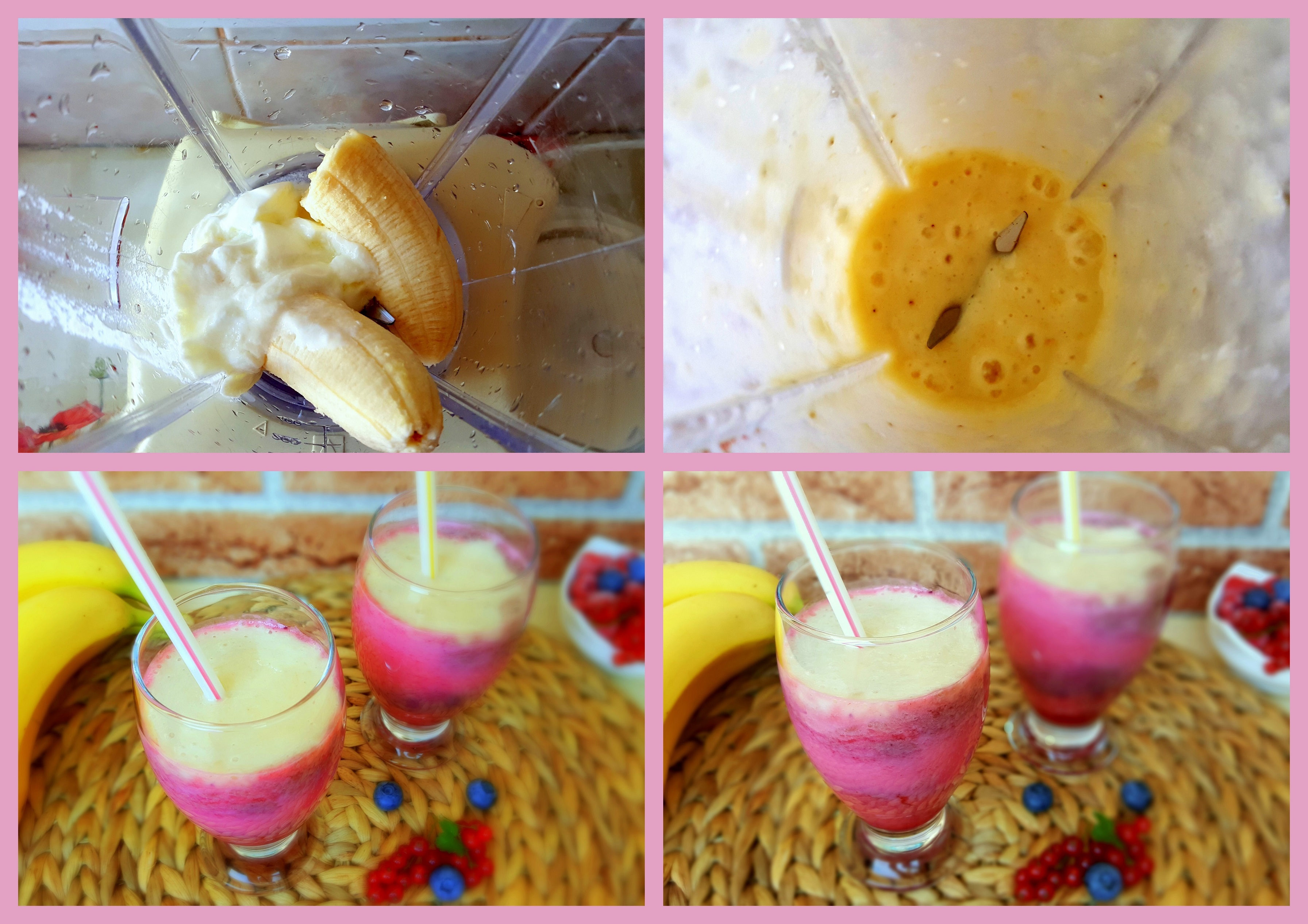 Smoothie cu fructe de padure si banana