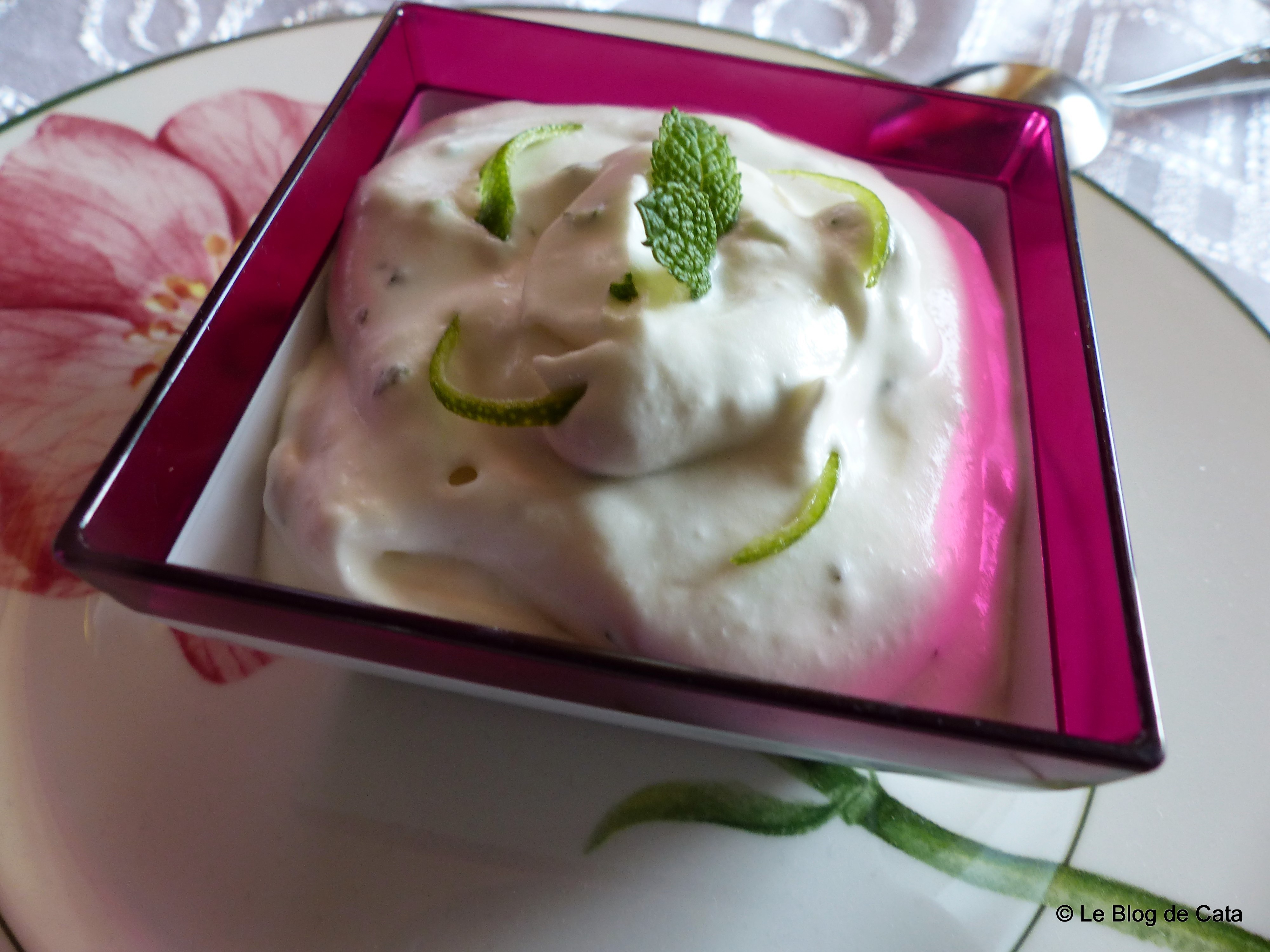 Desert crema Mojito cu ricotta